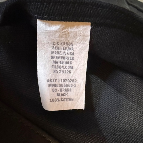 Filson Black Rugged Twill Rucksack - Picture 6 of 7